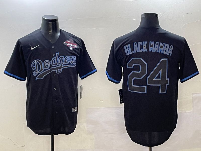 Men Los Angeles Dodgers 24 Black Mamba Black Classic Edition 2025 Nike MLB Jersey style 12